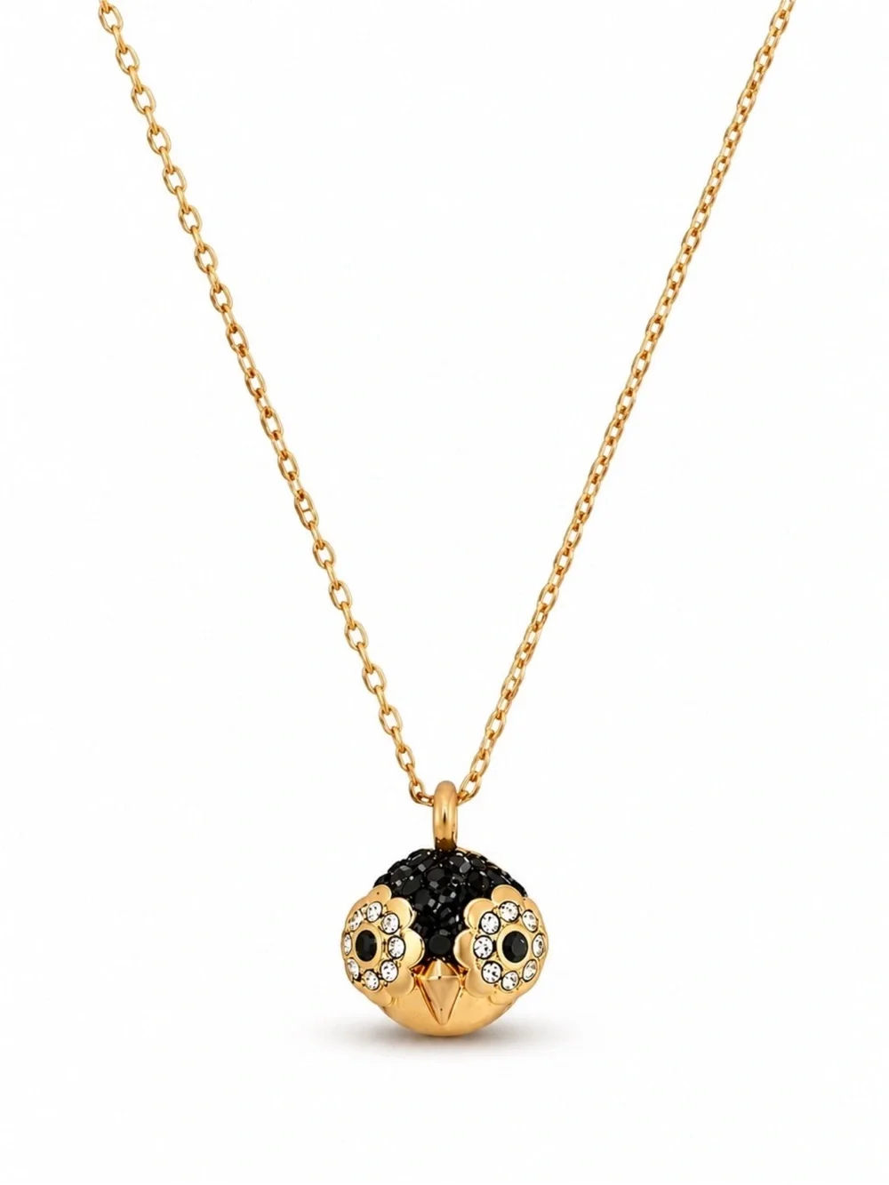 Kate Spade NWT Dashing Beauty Penguin Pendant Necklace Gold Crystal